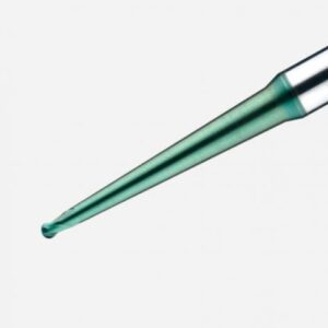 JJ Tools 2JJTB VHM krogelni rezkar s konusnim vratom Ø6 R3 – L2 50 mm, α 1°, L 100 mm, d 8 mm